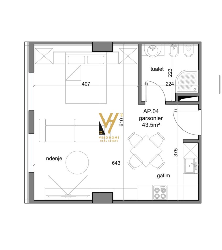 Golem, shitet apartament Kati 3, 52 m² 80.700 € (GOLEM)