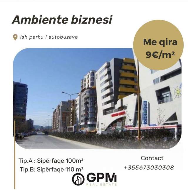 Tirane, jepet me qera ambjent biznesi Kati 0, 100 m² 9 Euro/m2 ,tek Ish Parku i Autobuzave