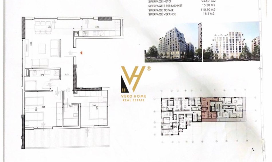 Tirane, shitet apartament 2+1+Ballkon Kati 3, 110 m² 304.000 € (KOMUNA E PARISIT)