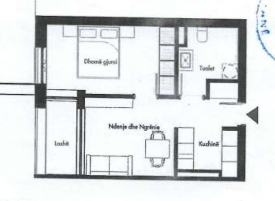 Tirane, shitet apartament 1+1 Kati 3, 86 m² (Rr. Siri Kodra)