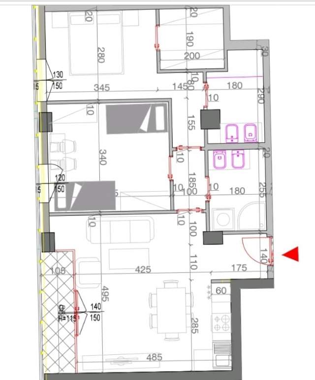 Tirane, shitet apartament 2+1 Kati 4, 92 m² 120.000 Euro (Rruga Don Bosko)