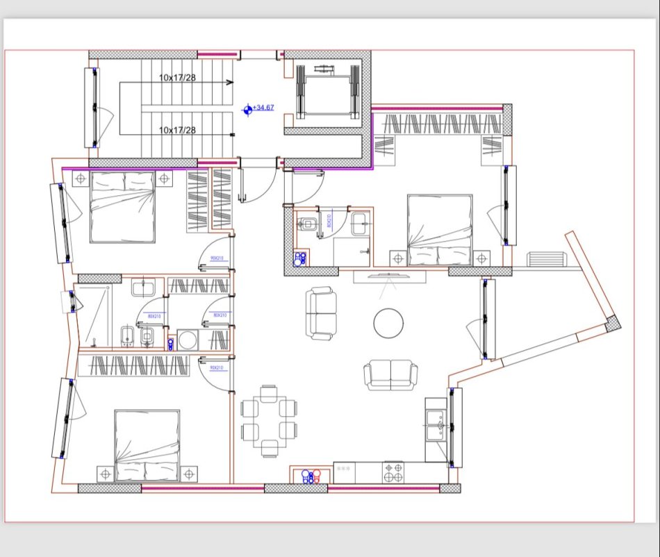 Tirane, shitet apartament 3+1+Aneks+Ballkon Kati 9, 137 m² 204.600 € (astir)