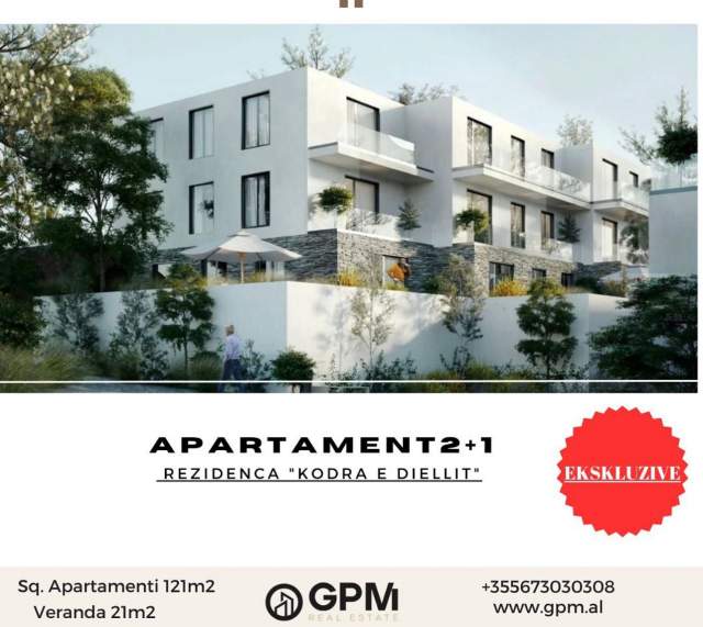 Tirane,  Okazion  ...shitet apartament 2+1 Kati 2, 121 m²  160.000  Euro/m2 tek Kodra e Diellit
