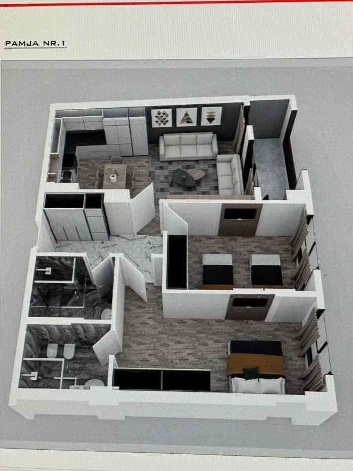 Tirane, shitet apartament 2+1 Kati 2, 