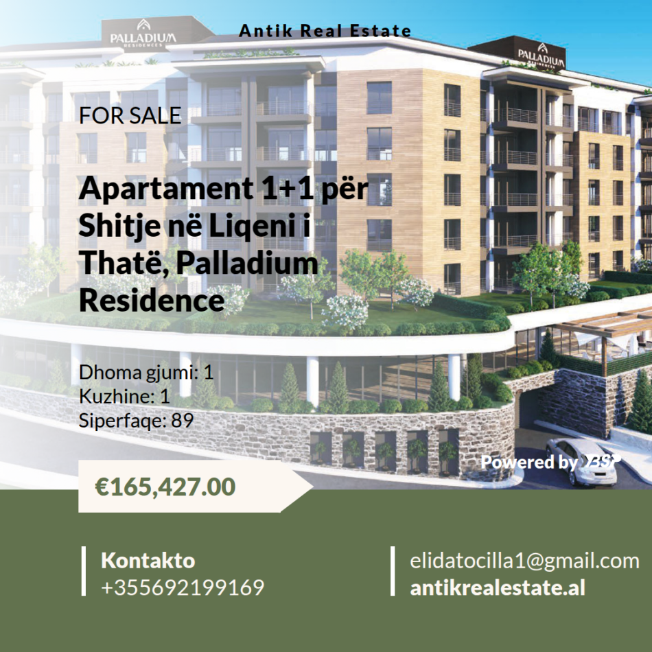 Tirane, shitet apartament 1+1 , 89 m² 165.427 € 