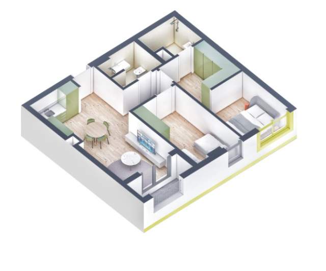 Tirane, shes apartament 2+1+A+BLK Kati 2, 87 m² 105.000 Euro (Rruga Pasho Hysa)