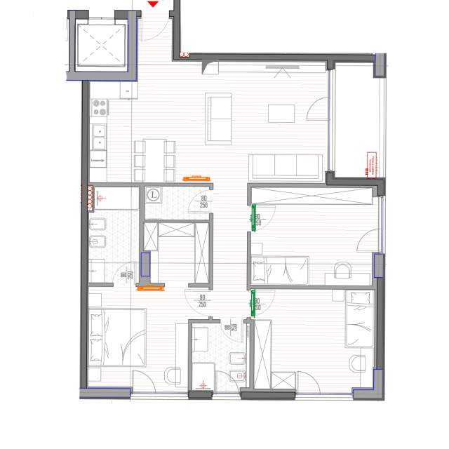 Tirane, shitet apartament 3+1+BLK Kati 2, 141 m² 385.000 Euro (Liqeni i Thate)