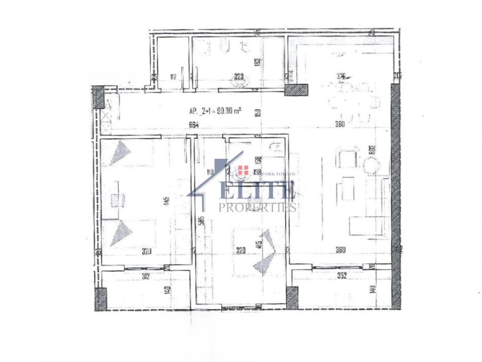 Tirane, shitet apartament 1+1+Ballkon Kati 4, 77 m² 66.807 € (Paskuqan)