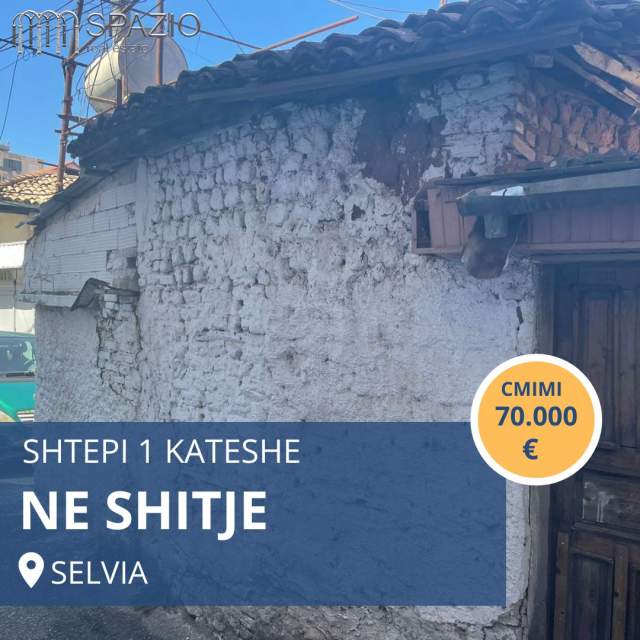 Tirane, shitet shtepi 1+1 Kati 1, 50 m² 70.000 Euro (Selvia)