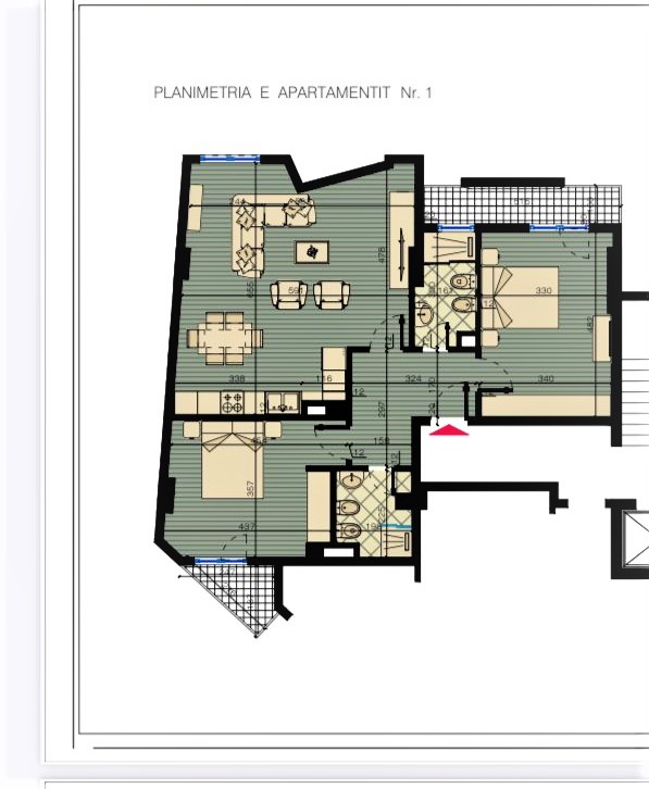 Tirane, shes apartament 2+1+BLK Kati 1, 120 m² 188.000 Euro (RRUGA E BOGDANEVE)