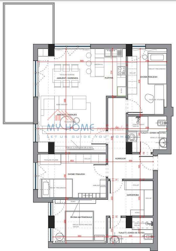 Tirane, shitet apartament 3+1+Ballkon , 167 m² 228.000 € 