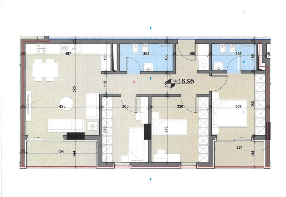 Tirane, shitet apartament 3+1 Kati 5, 119 m² 101.700 € (QTU Kompleksi Univers City)
