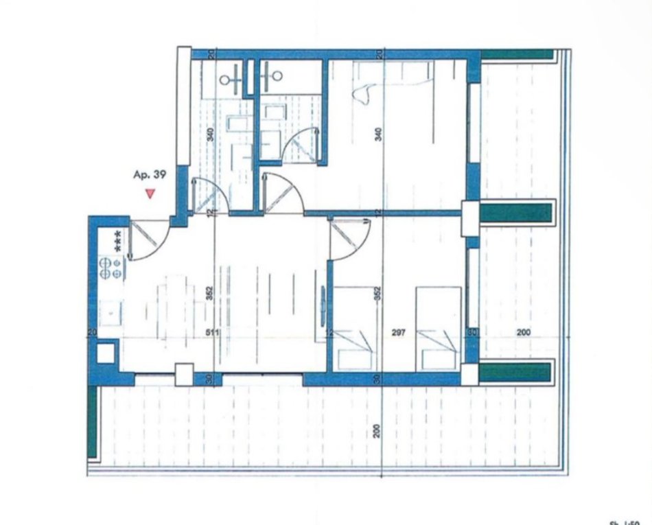 Durres, shitet apartament 2+1 Kati 5, 109 m² 130.800 € (Golem)