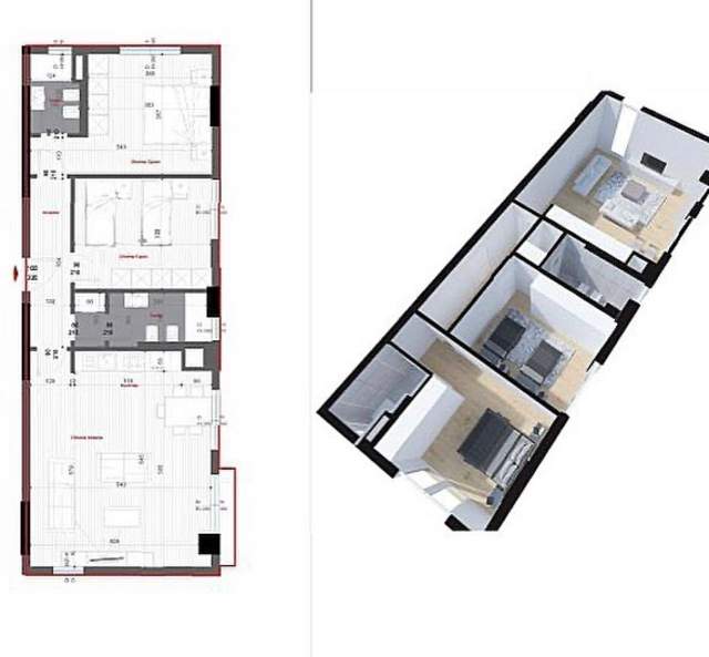 Tirane, shes apartamente  2+1  Kati  4 ,  1.200 Euro/m2