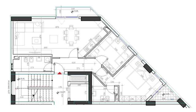 Tirane, jepet me qera apartament 2+1 Kati 2, 98 m² 1.000 Euro (rruga barrikadave)