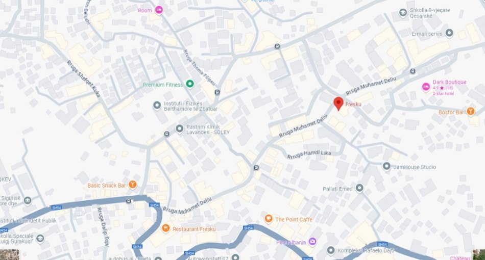 Tirane, shitet garsonier Kati 1, 42 m² 45.000 € (Rruga Muhamet Deliu/Fresk)