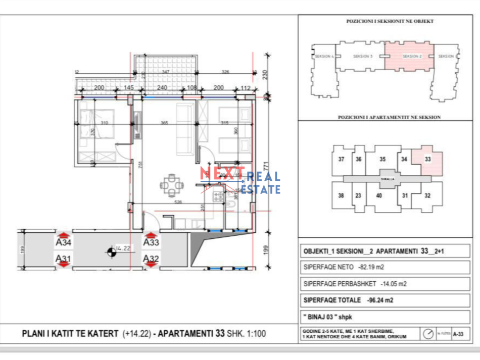 REZERVO PRONEN VETEM ME 500€! Vlore, shitet apartament 2+1+Ballkon Kati 4, 96 m² 105.864 € (ORIKUM)