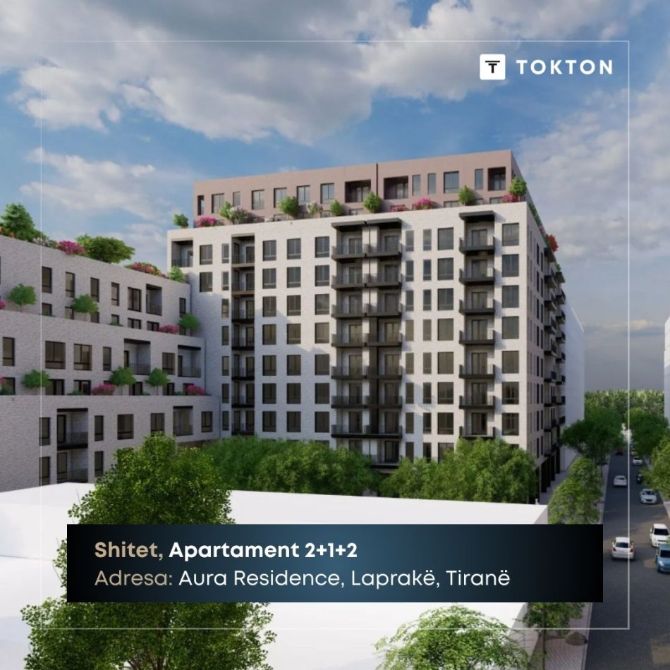 Tirane, shitet apartament 2+1 , 117 m² (Aura Residence, Rruga Dritan Hoxha, Laprakë, Tiranë) TT 1272