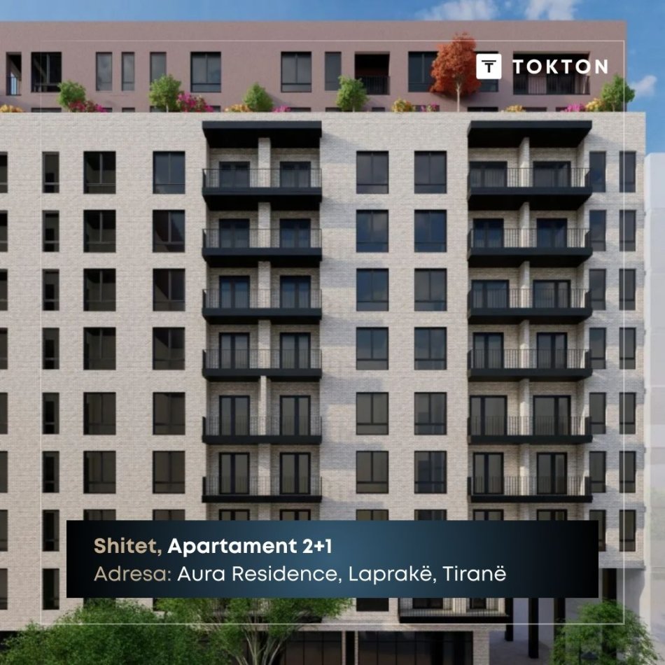 Tirane, shitet apartament 2+1 Kati 4, 104 m² 155.000 € (Aura Residence, Rruga Dritan Hoxha, Laprakë, Tiranë) TT 1273