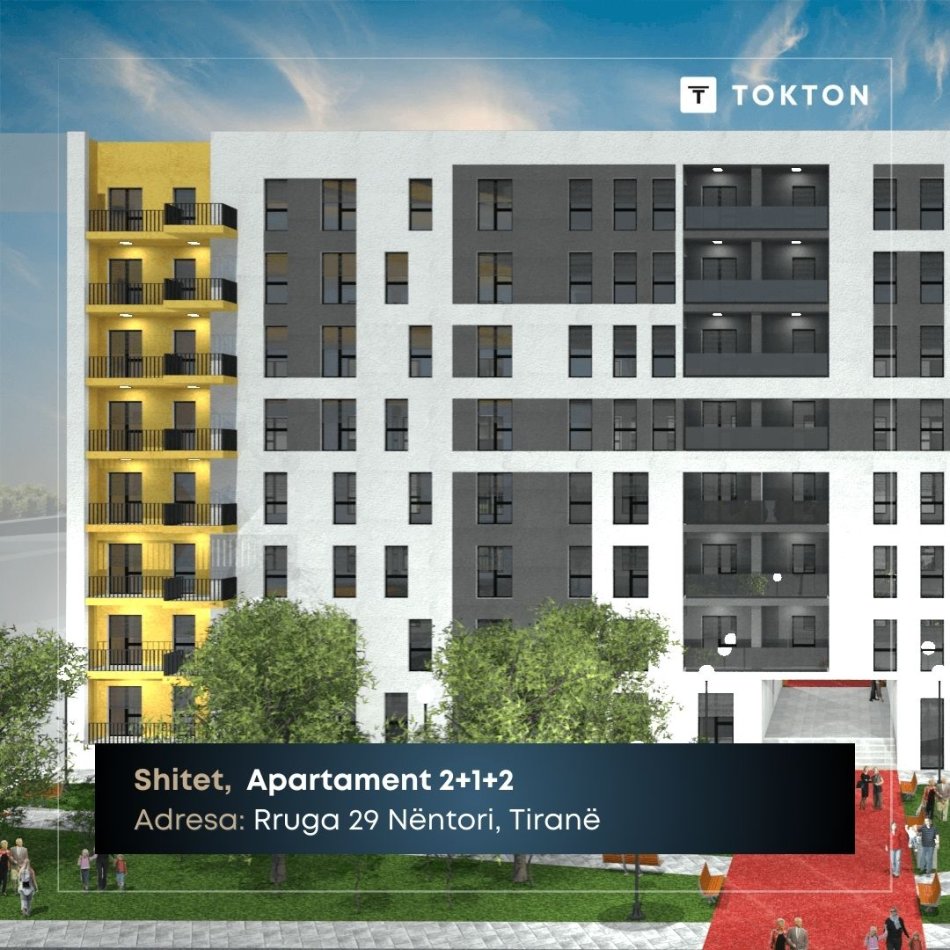 Tirane, shitet apartament 2+1 Kati 7, 95 m² 113.000 € (Tirana Entry 2, Rruga 29 Nentori, Tiranë) TT 1222