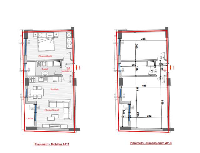 Tirane, shitet apartament 1+1 Kati 6, 72 m² 92.950 Euro (Jordan Misja)