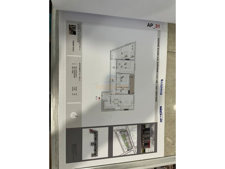 Tirane, shitet apartament Kati 4, 121 m² 93.670 € (KAMEZ)
