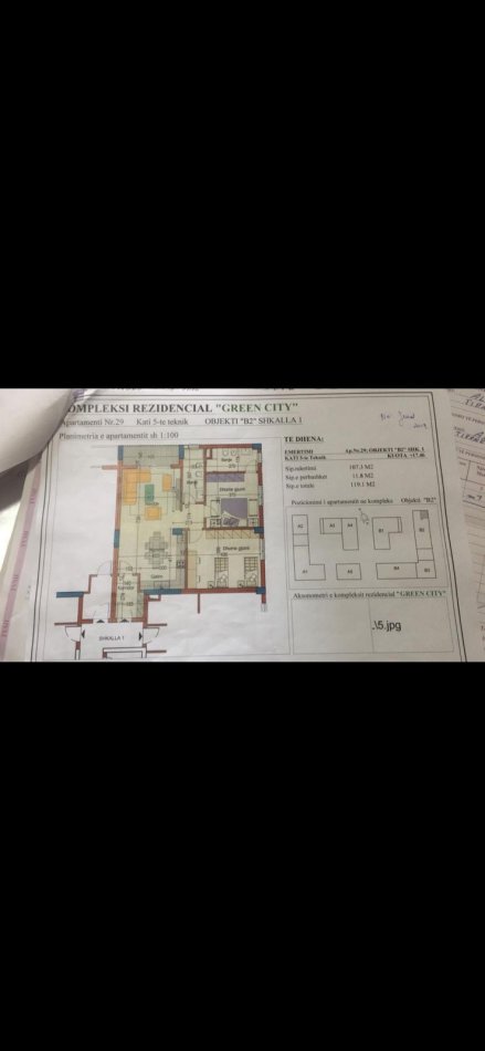 Tirane, shitet apartament 2+1 Kati 5, 120 m² 220.000 € (Unaza e re)