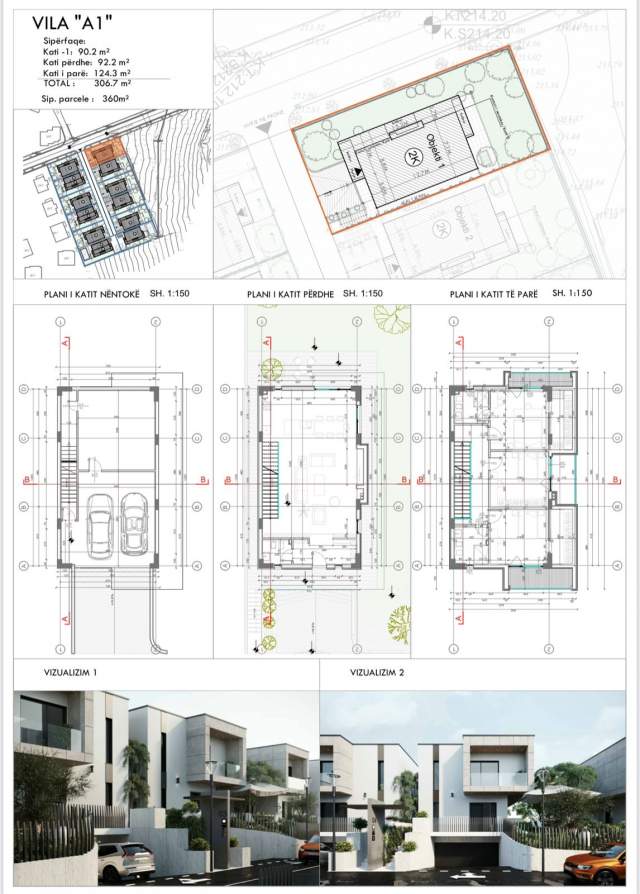 Tirane, shes Vile 3+1 Kati 0, 666.7 m² (TEG)