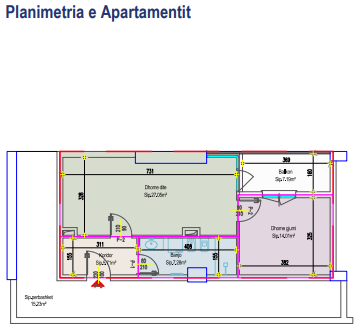 Tirane, shitet apartament 1+1 Kati 4, 76 m² 133.822 € (Rruga Ndre Mjeda)