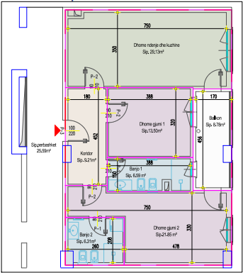 Tirane, shitet apartament 2+1 Kati 7, 121 m² 211.680 € (Rruga Ndre Mjeda)