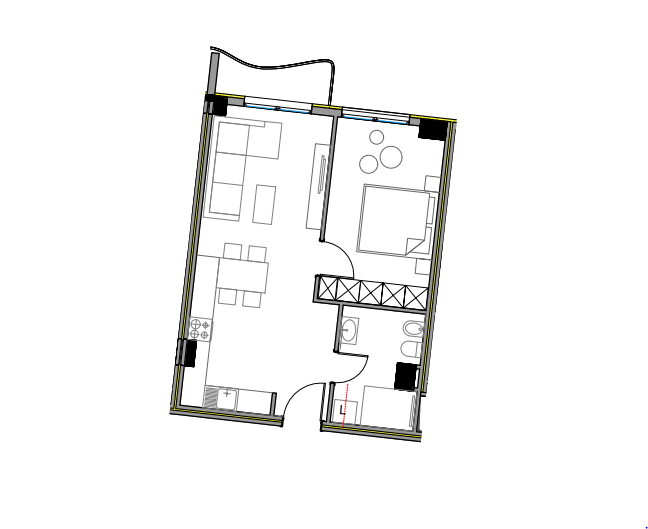 Tirane, shes apartament 1+1+Ballkon Kati 3, 68 m² 68.700 € (Aluna Residence, Paskuqan)