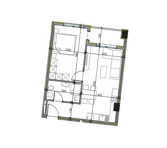 Tirane, shes apartament 1+1+Ballkon Kati 3, 66 m² 66.200 € (Aluna Residence, Paskuqan)