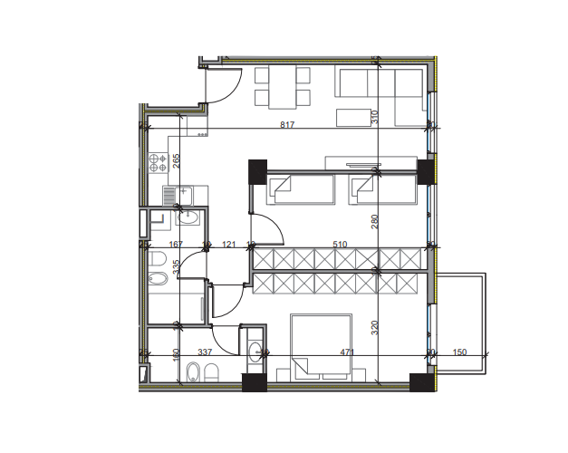 Tirane, shes apartament 2+1+Ballkon Kati 3, 99 m² 99.600 € (Aluna Residence, Paskuqan)