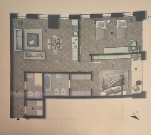 Tirane, shes apartament 2+1+Ballkon , 151 m² 634.000 € (Downtown One)