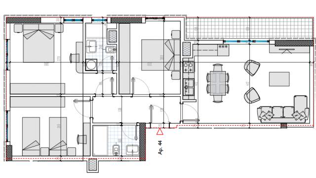 Tirane, shitet apartament 3+1 Kati 8, 118 m² 87.000 Euro (Univers City)