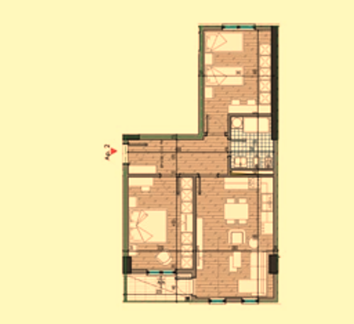 Tirane, shes apartament 2+1+Ballkon Kati 1, 94 m² 93.000 € (Univers City)
