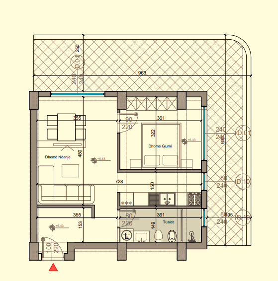 Apartament 1+1 në shitje, Turquoise Marina