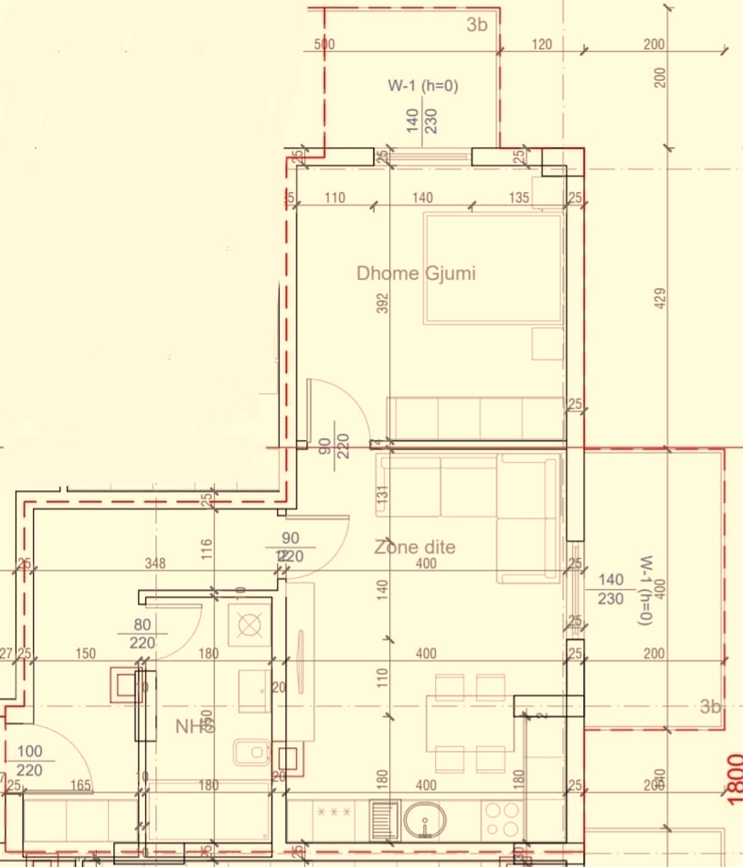 Tirane, shes apartament 1+1+Ballkon Kati 4, 86 m² 121.000 € (Porta Tirana e Re)