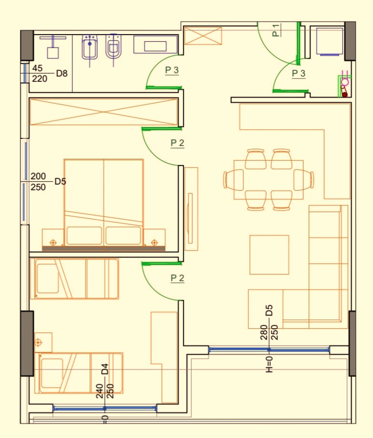 Durres, shes apartament 2+1+Ballkon Kati 2, 85 m² 102.900 € (Liburna Residence, Durres)