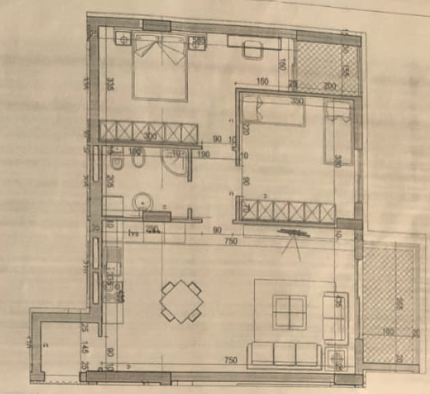 Tirane, shes apartament 2+1+Ballkon Kati 5, 99 m² 134.000 € (Yzberisht)
