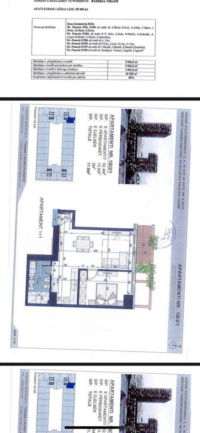 Tirane, shitet apartament Kati 3, 62 m² 1.600 Euro (Rruga e Kavajes)