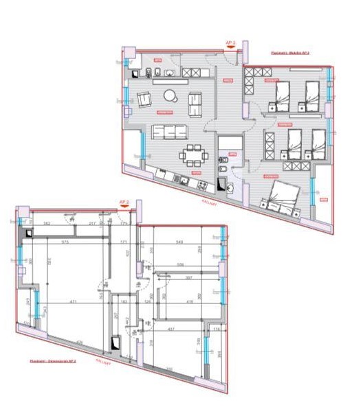 Tirane, shitet apartament 3+1+Aneks+Ballkon Kati 1, 157 m² 218.900 € (bulevardi i ri , rruga sejdini)