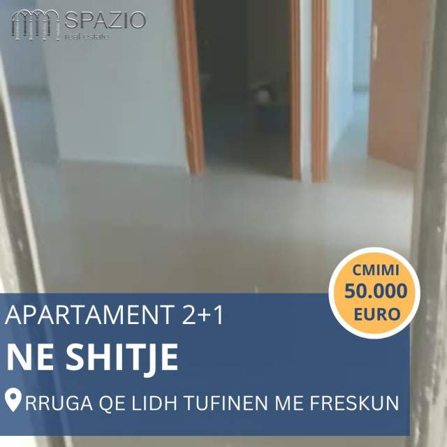 Tirane, shitet apartament 1+1 Kati 1, 73 m² 50.000 Euro (Tufine)