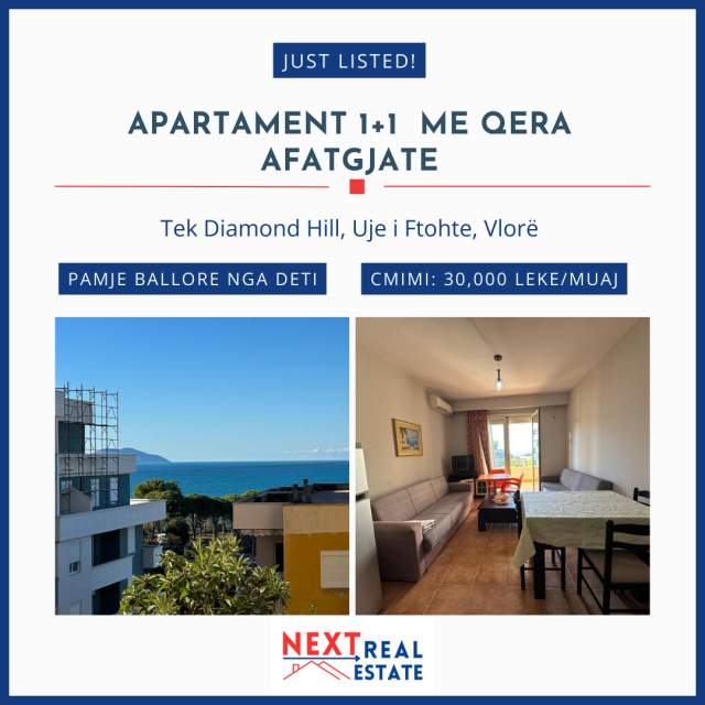 Lungomare, jepet me qera apartament 1+1+BLK Kati 2, 97 m² 30.000 Leke (Uje i Ftohte)