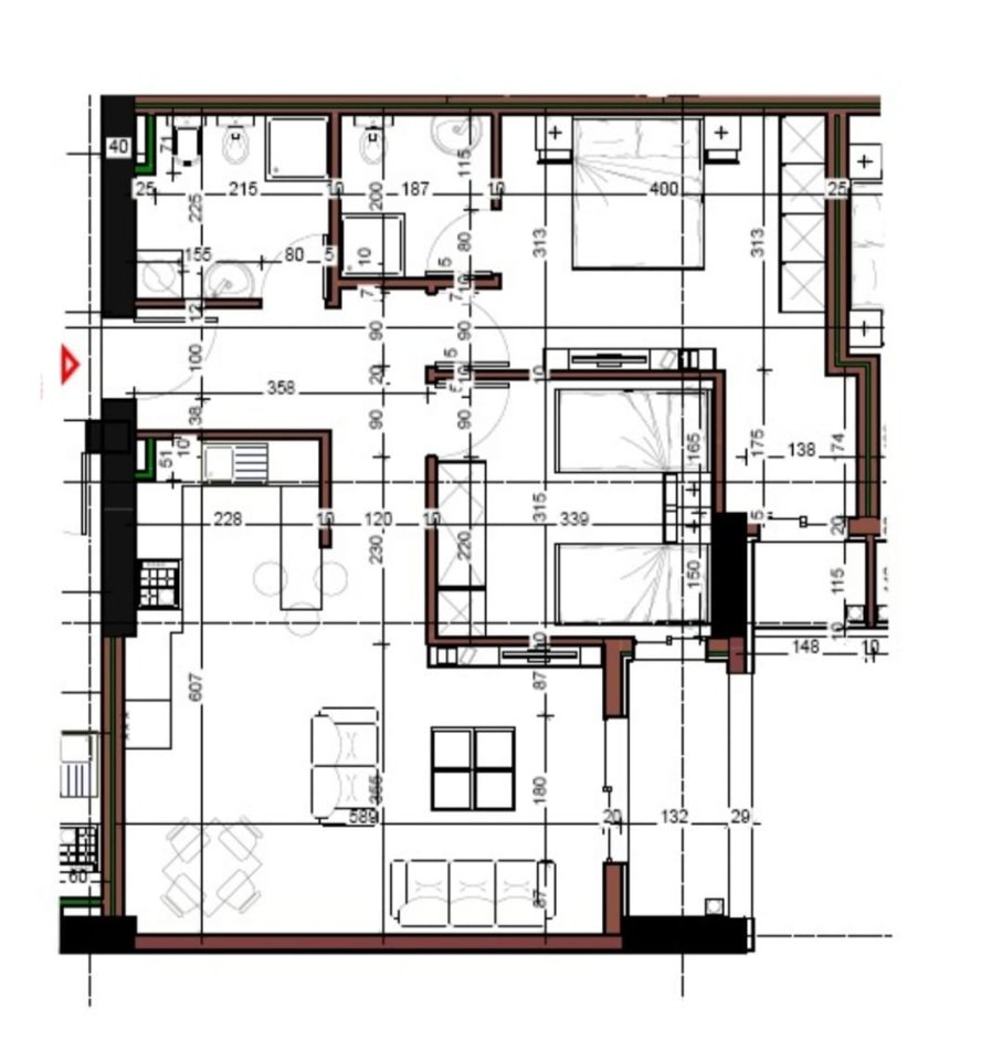 Tirane, shes apartament 2+1+Ballkon, Kati 2, 104 m2 130,000 € (Golden Park 3)