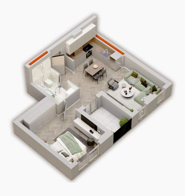 Tirane, shitet apartament 1+1 Kati 4, 72 m² 46.000 Euro (QTU)