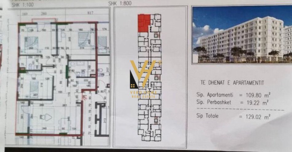 Tirane, shitet apartament 3+1+Ballkon Kati 1, 129 m² 96.750 € (KAMEZ)