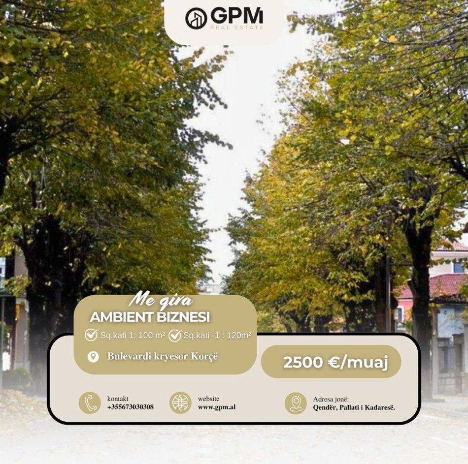 Korce, jepet me qera ambjent biznesi Kati 1, 220 m² 2.500 € (Bulevardi , Korce)