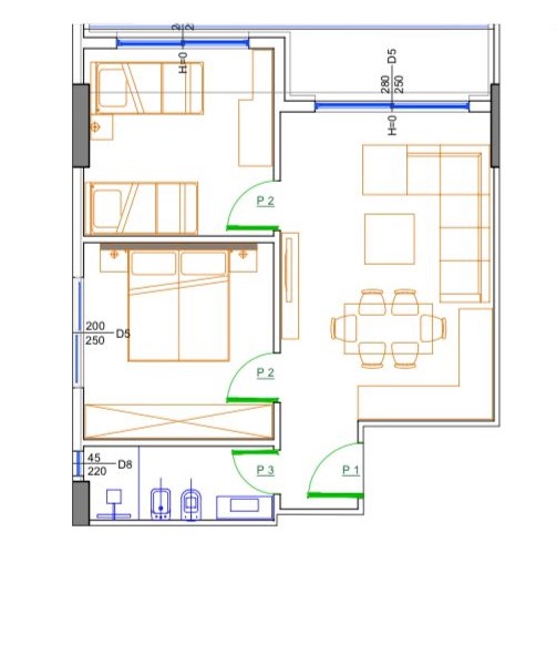 Durres, shitet apartament 2+1 Kati 5, 79 m² 94.680 € (Mali i Robit)