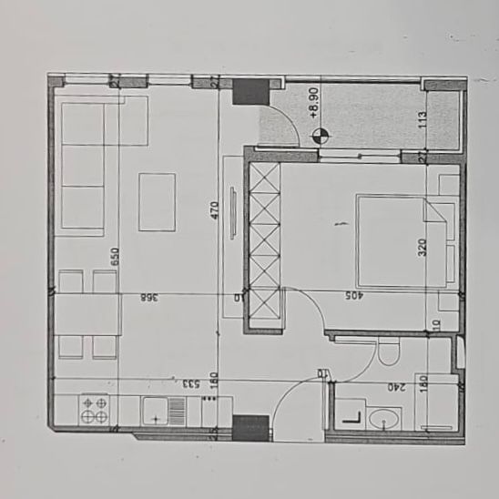 Tirane, shitet apartament 1+1 (ne faze perfundimtare) Kati 2, 66.8 m² Kompleksi Novus (Rr.Karl Gega)